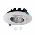 Portor 6in LED Round Can-less Gimbal DownLight, CCT Selector PT-DLG2-R-6I-18W-5CCT